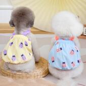 狗狗衣服夏装 可爱小虫子吊带裙子宠物猫咪小型犬泰迪比熊博美 薄款