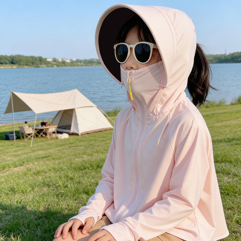 儿童防晒衣大帽檐女童男童夏季2026新款防紫外线轻薄外套防晒服