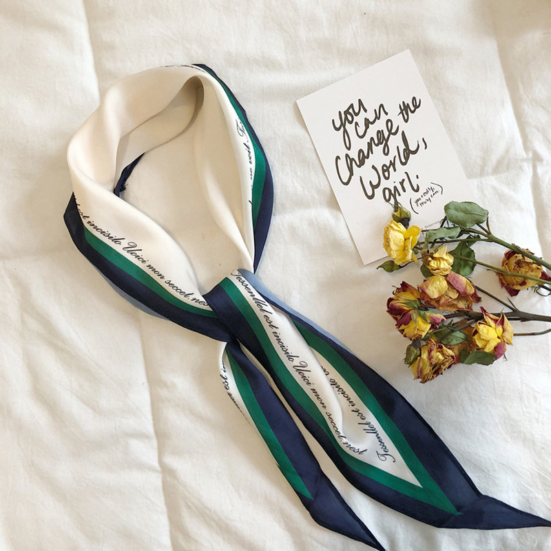 小丝巾女韩国春秋季小方巾夏季丝巾韩版百搭职业小领巾潮时尚装饰