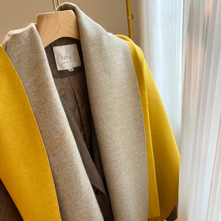 2025新款纯色围巾女冬季双面双色百搭韩版仿羊绒长款围脖加厚披肩