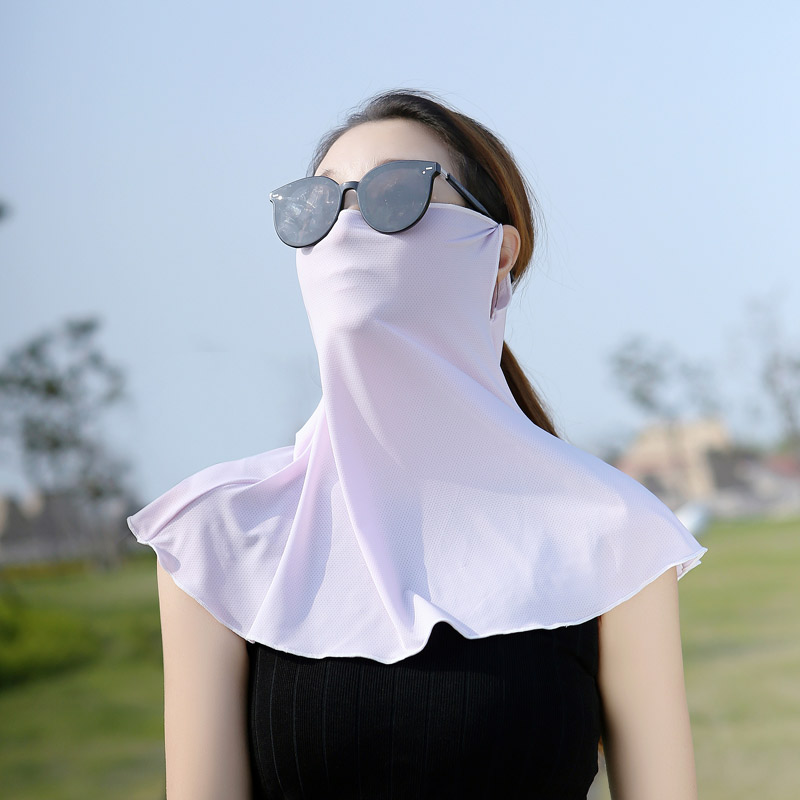 防晒面罩冰丝遮脸夏季护脸面纱