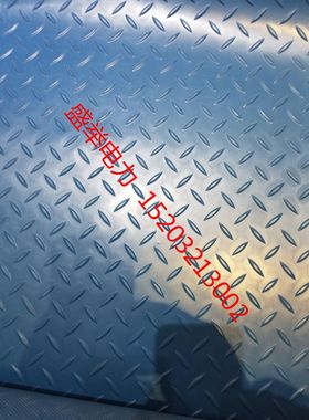 蓝色绿色柳叶花纹橡胶垫几何4S店新能源汽车维修工位绝缘垫3MM5mm