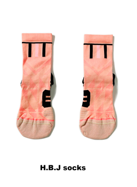 HBJ 新跑步女袜锦纶速干简约中筒运动专业袜夏季舒适透气防臭吸汗