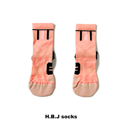 HBJ女中筒专业跑步运动袜