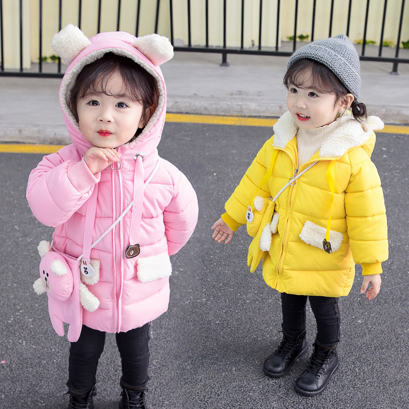 Female baby cotton-padded clothes thickening Winter clothes 1-3 Kid 2 children Cotton padded jacket 4 girl 5 cotton girl Western style Mid length versionin the Children/Baby/Family fitted , Cotton-padded jacket/Padded  category - from Buy2taobao.com to provide professional Taobao agent buy service