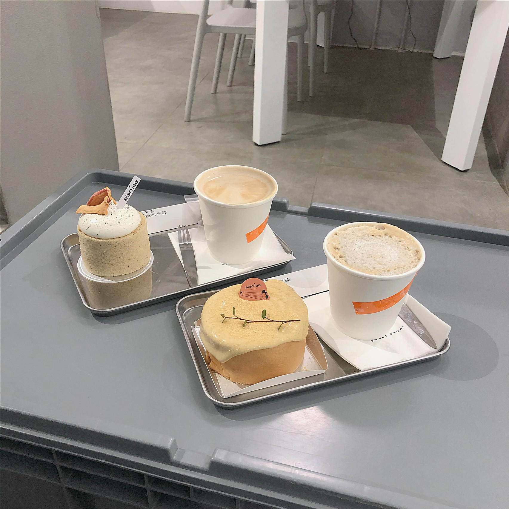 ins咖啡托盘工业风金属托盘不锈钢托盘长方形上餐盘蛋糕甜品碟子