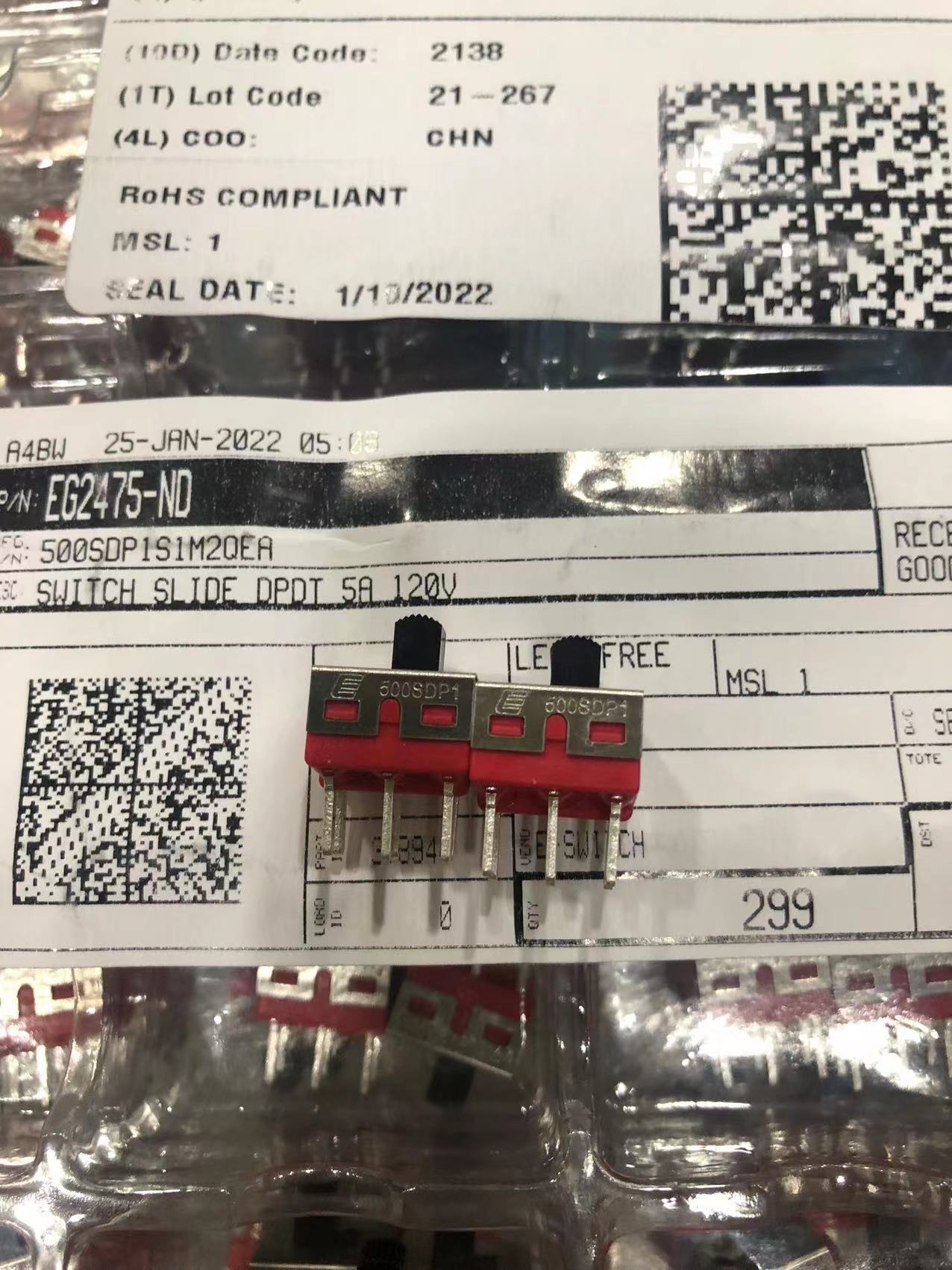 E-Switch5A(AC/DC)28V滑动开关