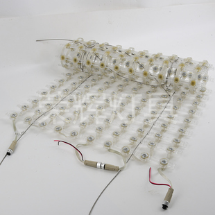 led2公分全彩点光源透明网格屏室内户外防水柔性高亮度像素点阵屏