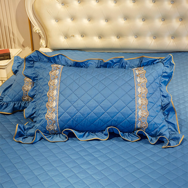 公主风全棉荷叶花边枕套夹棉加厚100%纯棉单人枕套一对装48*74cm|ruв категории постельные принадлежности, наволочки - от Buy2taobao.com для оказания профессиональной услуги покупки агента Taobao