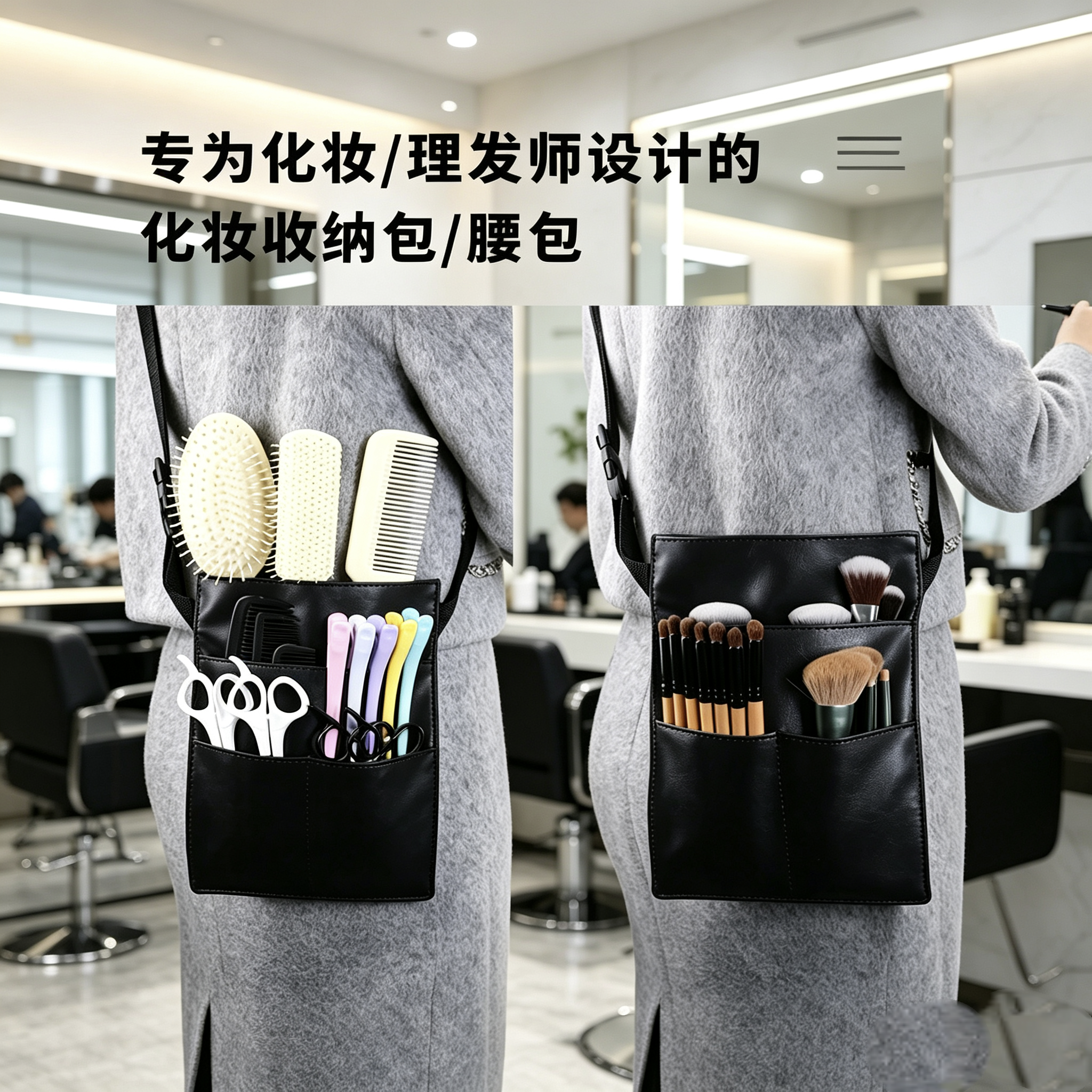 发型师专用多功能收纳腰包
