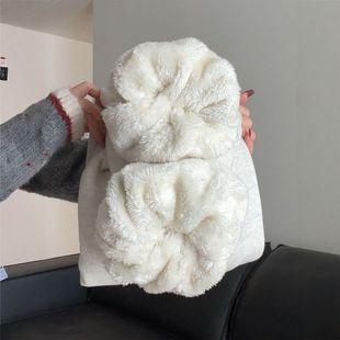 女秋冬季 小个子阔腿裤 加绒裤 卫裤 子外穿东北特厚棉裤 羊羔绒运动裤