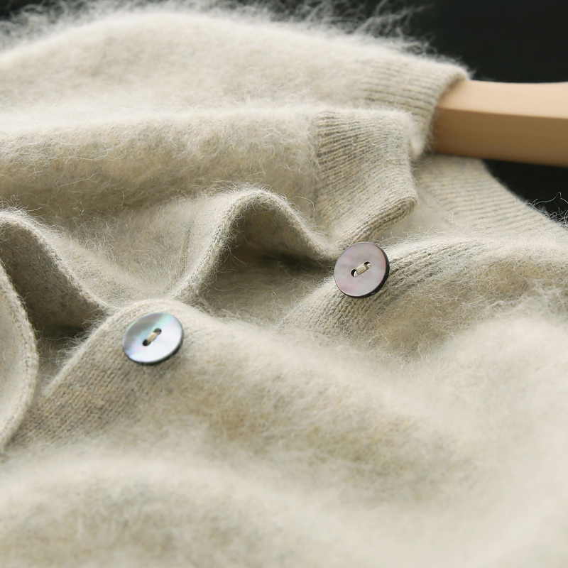 毒家!少量!我们这是z宗k~vs纱!纯羊绒拉绒长袖针织开衫外套女