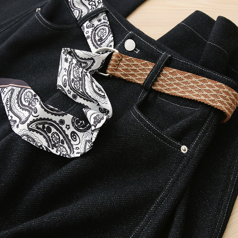 万像城柜2000+！鼎级针织软牛仔~舒适的不得了！弹力显瘦女直筒裤