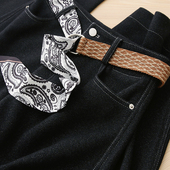 鼎级针织软牛仔 舒适 不得了 万像城柜2000 弹力显瘦女直筒裤