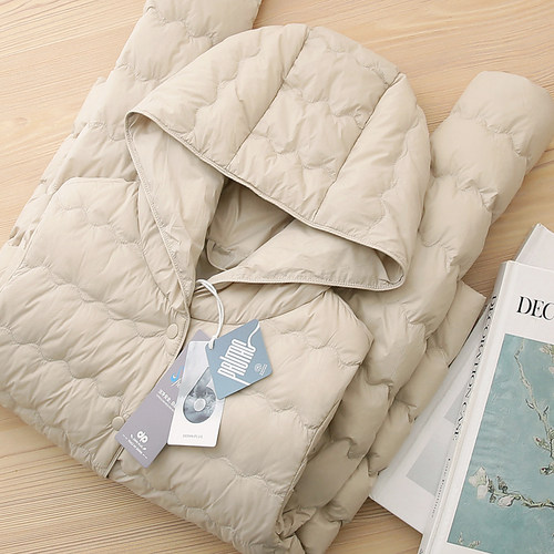 轻薄连帽休闲百搭羽绒服