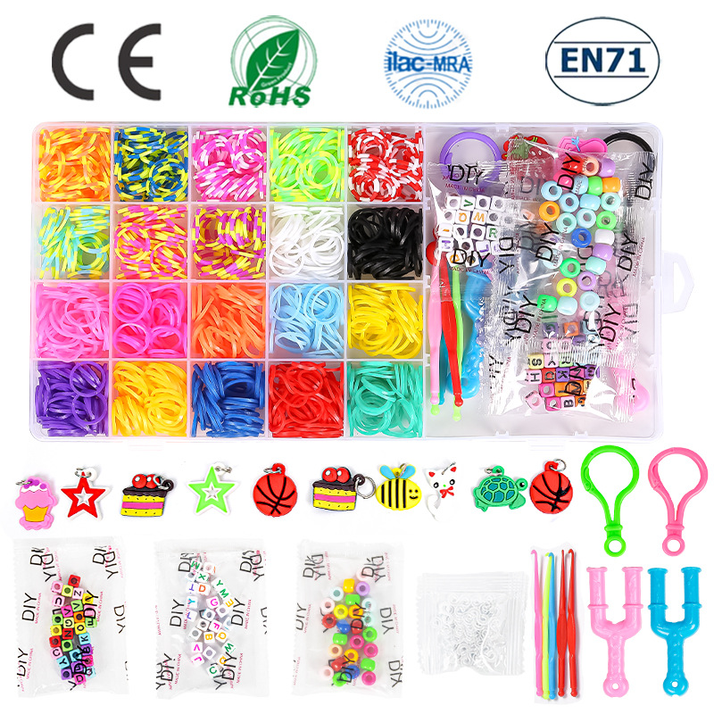 彩虹编织器彩色橡皮筋DIY手链