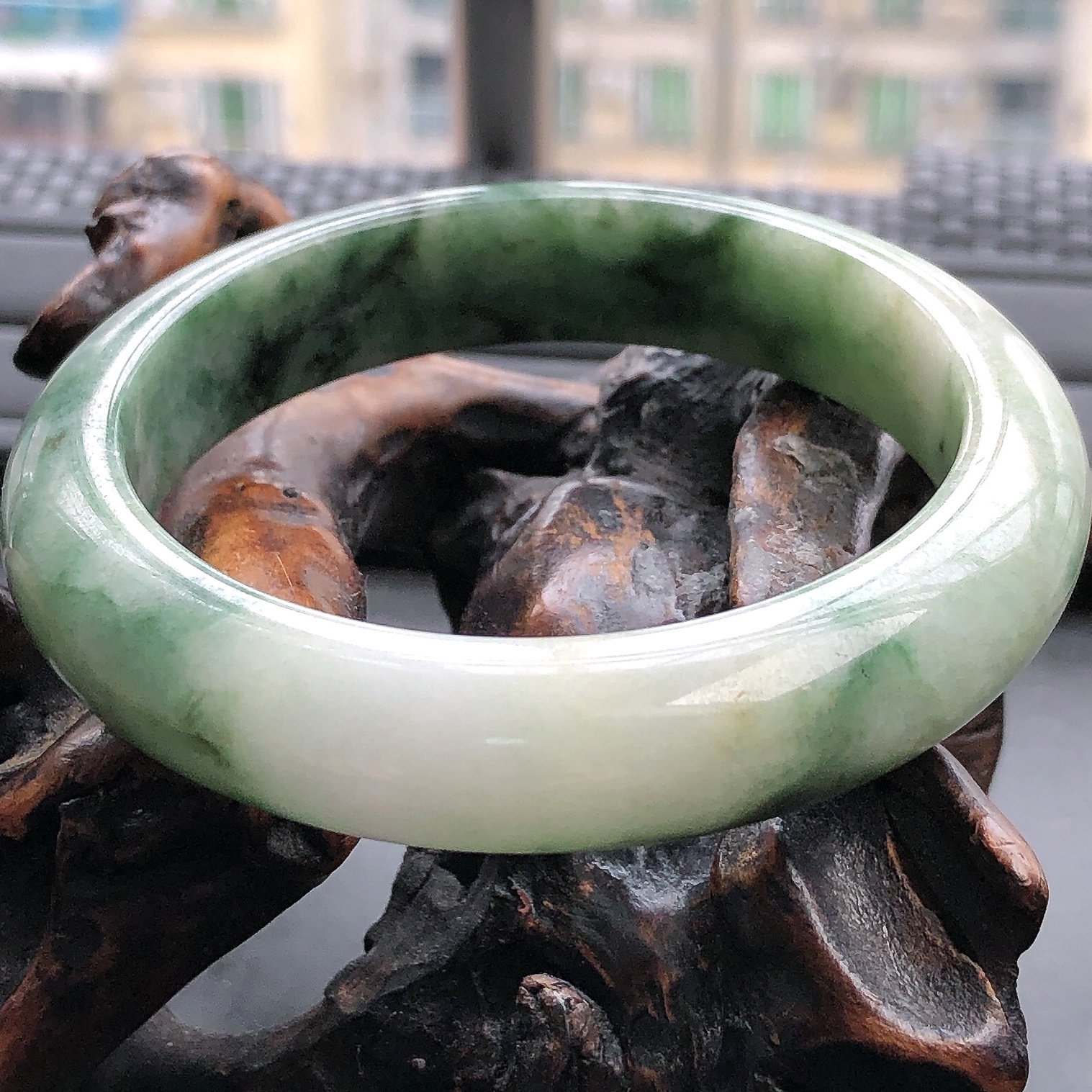56圈缅甸天然翡翠A货正圈手镯