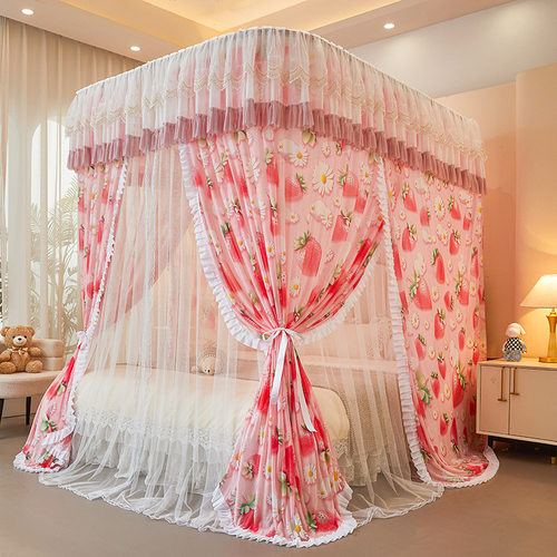 遮光帘防尘顶导轨蚊帐双层纱蚊帐