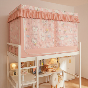 冬季 保温防风防寒加棉加厚学生宿舍遮光床帘蚊帐三开门0.9m上下铺