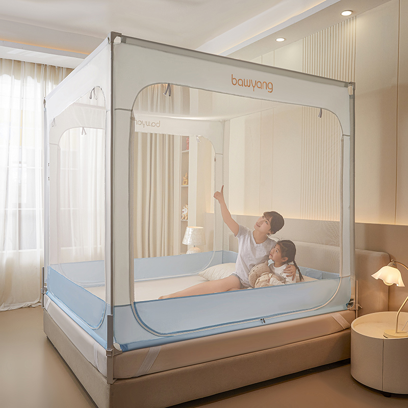 加密防摔蚊帐全底防止掉床全罩式