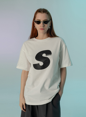 Sleepzoo 22SS 国潮多色S标logoT恤衫女 夏季百搭BF中性风短袖tee