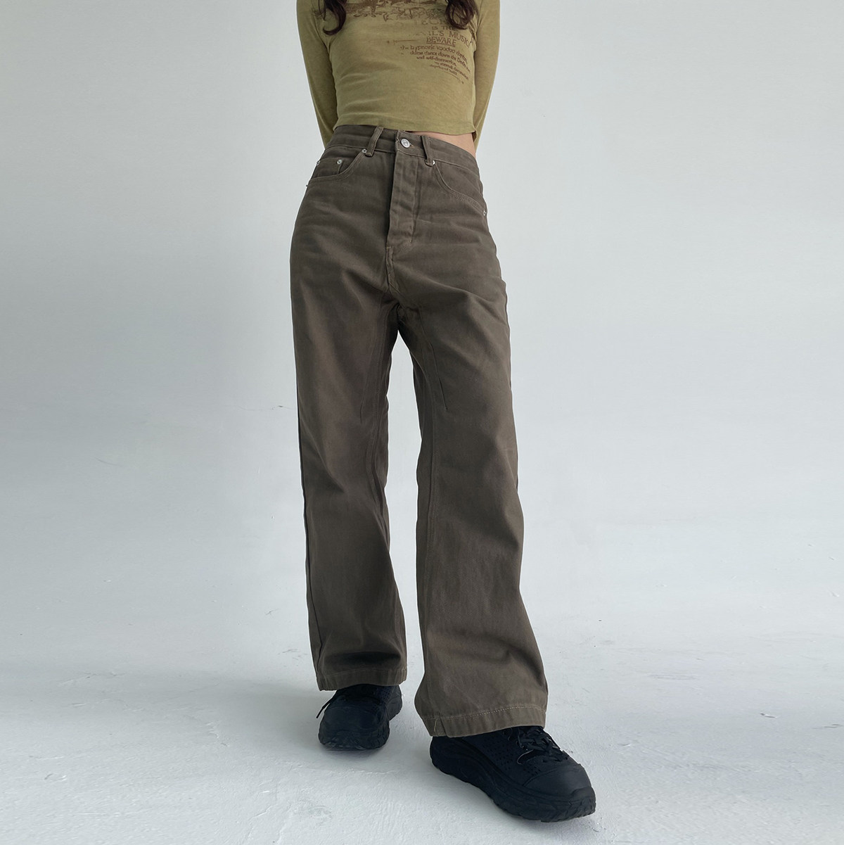 SLEEPZOO23AW咖色牛仔裤