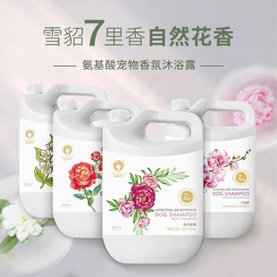 雪貂7里香宠物沐浴露柔顺护毛泰迪金毛狗狗香波猫咪洗澡用品4L