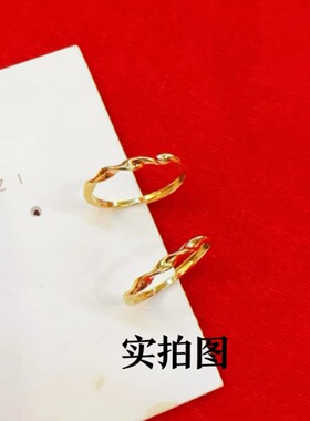黄金色莫比乌斯戒指女新款小众时