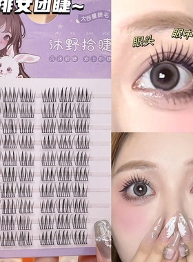 沐野拾睫10排大容量女团ACE爱豆系列假睫毛自然仿真单簇分段新手