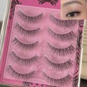 白月光韩系Jennie同款 眼尾拉长自然日常卷翘假睫毛清透毛流氛围感