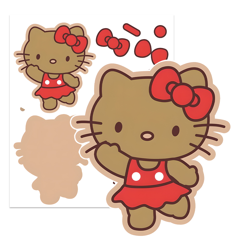 24张HelloKitty换装贴纸可爱彩色猫猫穿搭趣味换装小游戏儿童玩具