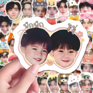 160张可爱卡通GMM大头贴纸f涂鸦头像吉米海CP周边卡通涂鸦装饰diy