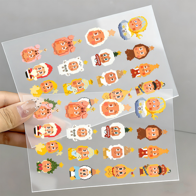 48贴星星人拼豆转印贴twinkletwinkle卡通治愈装饰水杯透明防水贴