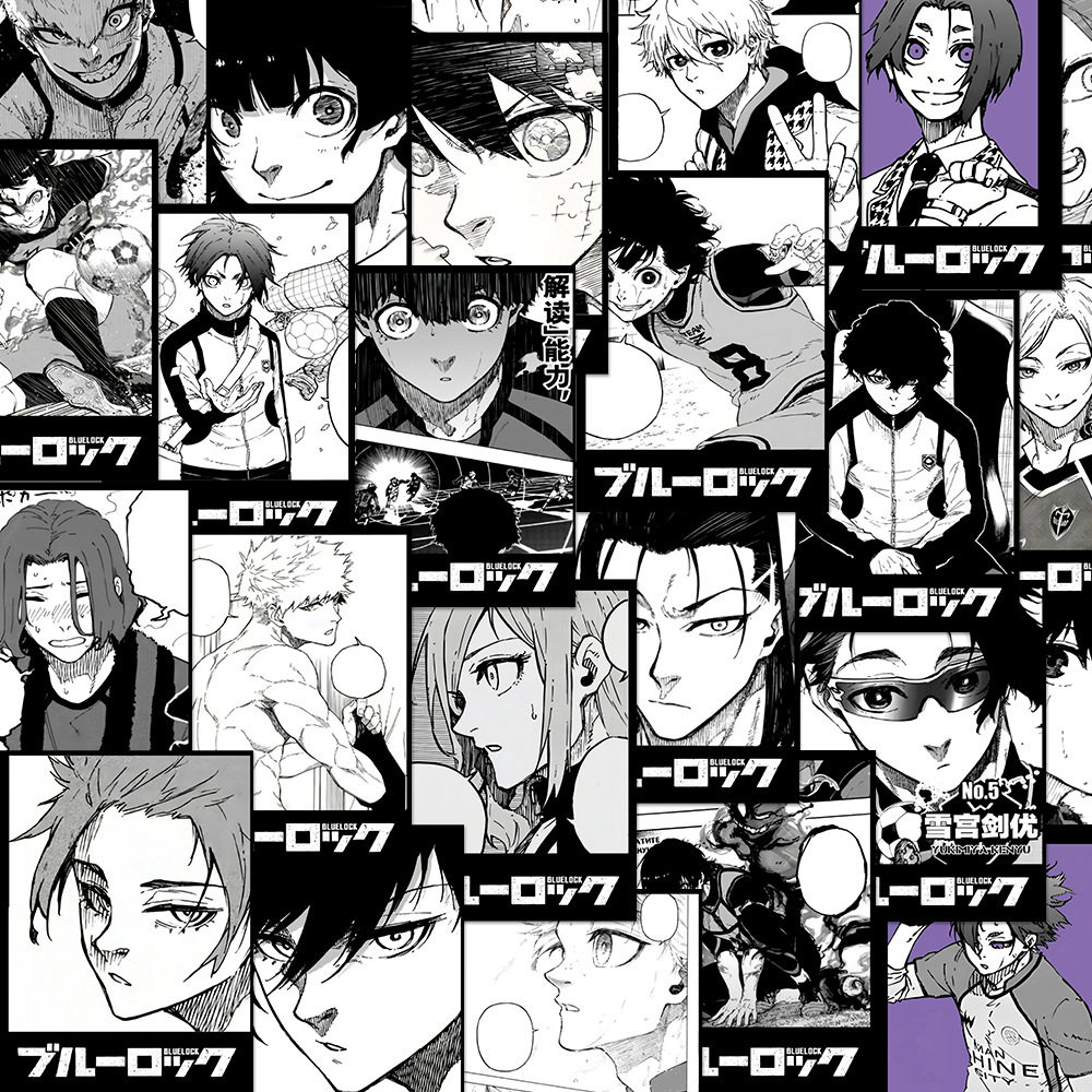 现货】108张蓝色监狱拍立得黑白贴纸洁世一蜂乐回自粘贴画DIY手账,文具电教/文化用品/商务用品,贴纸/立体贴纸,淘宝优惠券,粉丝福利购,淘宝优惠卷