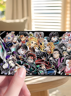 100张鬼灭之刃海报小卡无限城篇柱合集炭治郎蝴蝶忍纪念周边diy卡