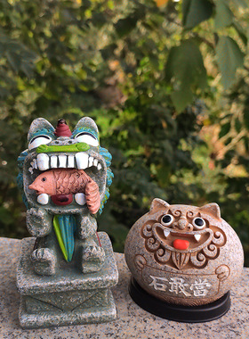 降魔的同款风狮爷泰山石敢当中国风创意摆件室内补角镇宅桌面石头