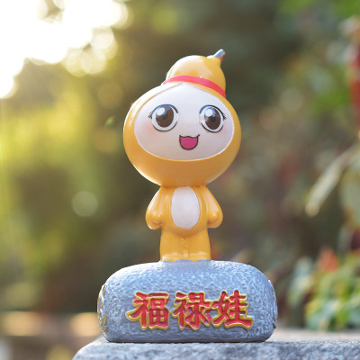 葫芦摆件桌面招财玄关装饰卡通好寓意福禄娃可爱创意晋升乔迁礼物