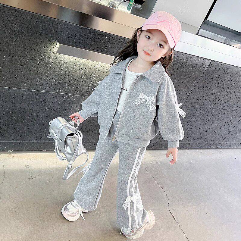 英国next ttat女童春秋休闲套装2026新款洋气时髦儿童纯棉运动装