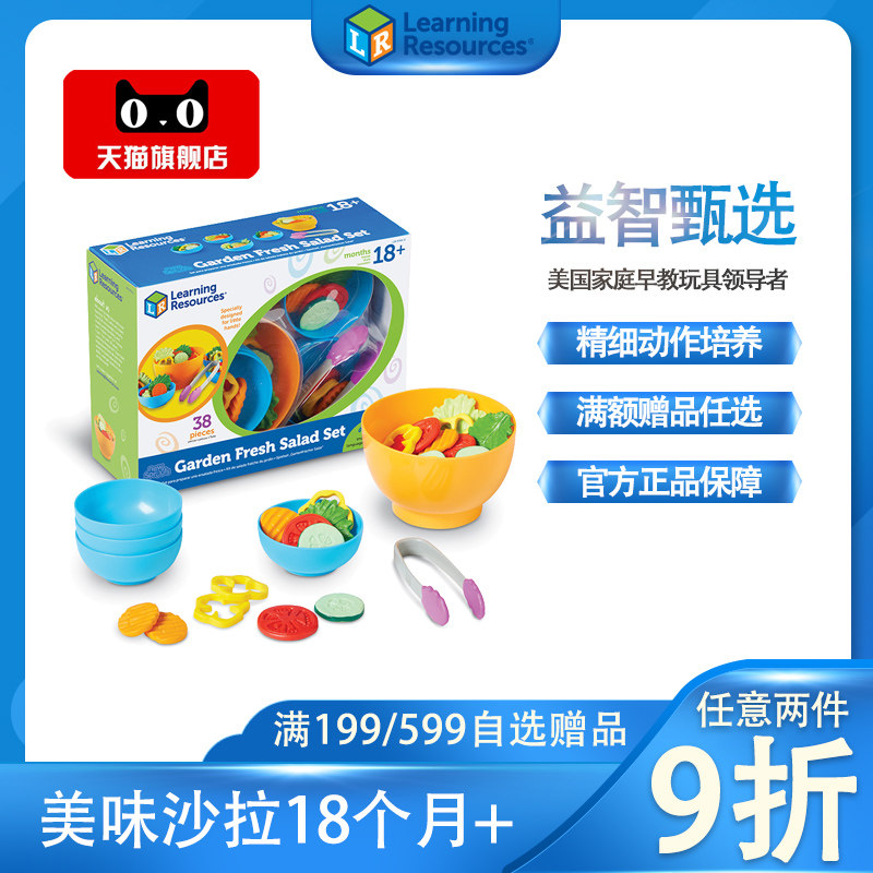 美国进口LR儿童过家家仿真蔬菜沙拉玩具蒙氏益智早教启蒙礼物