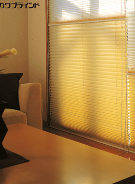 立川日式现代蜂巢遮光隔热半自动升降办公室落地窗定制降噪百折帘