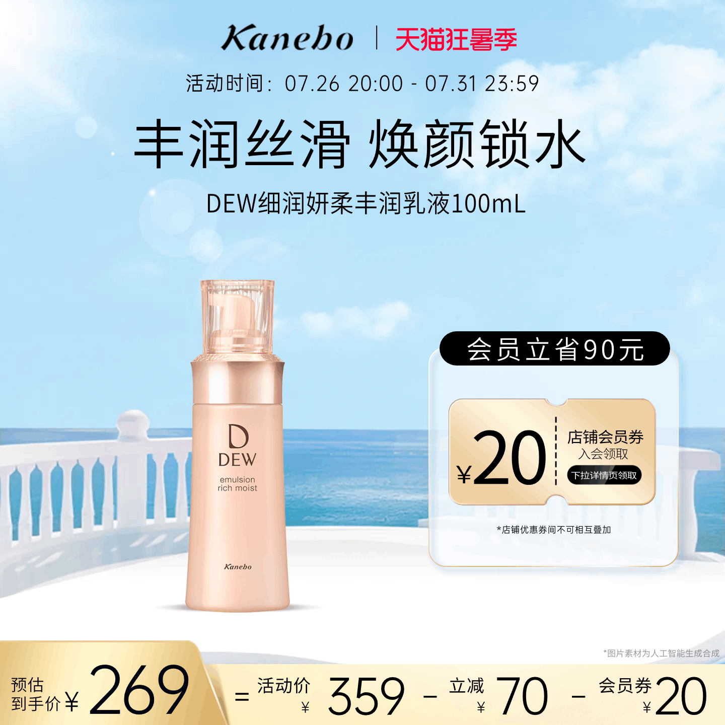 Kanebo嘉娜宝丰润乳液保湿滋养