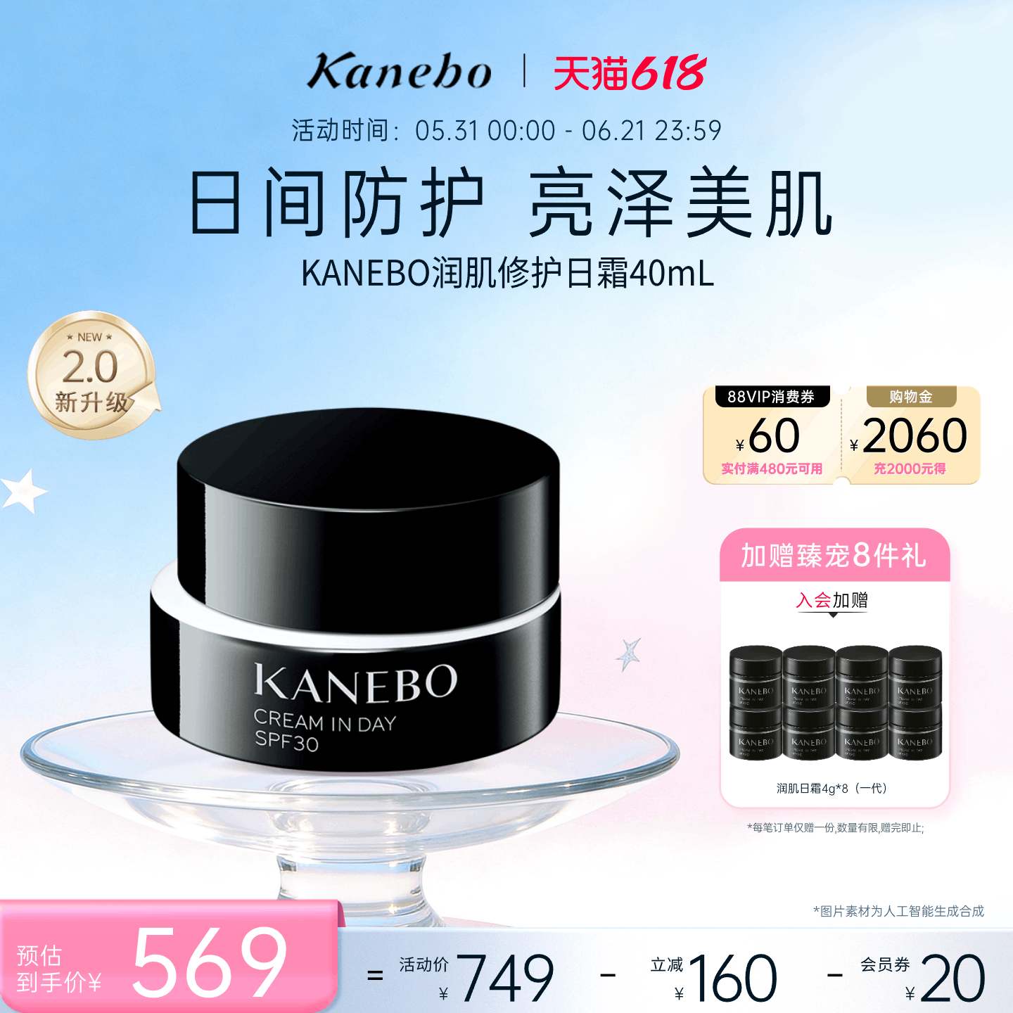 KANEBO佳丽宝润肌修护日霜Ⅱ新升级日间防护亮泽面霜