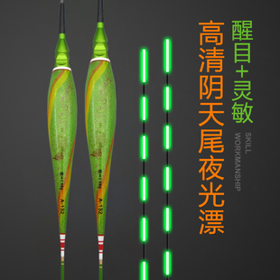 电子漂夜光漂阴天尾醒目鱼漂纳米夜光浮漂轻口高灵敏鲫鱼漂鲤鱼漂