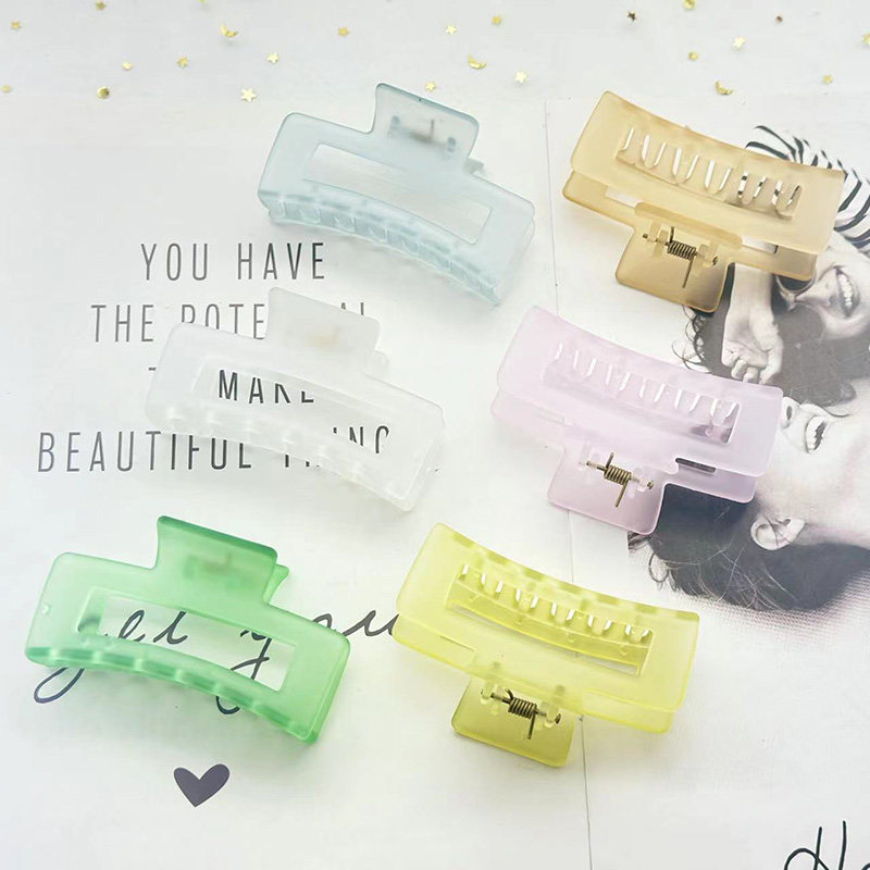 长方形透明磨砂果冻色抓夹鲨鱼夹后脑勺发抓顶夹发夹子发饰头饰品,饰品/流行首饰/时尚饰品新,发饰,淘宝优惠券,粉丝福利购,淘宝优惠卷