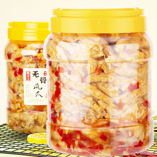 超大份量无骨鸡爪柠檬酸辣罐装网红泡椒凤爪脱骨乌骨鸡爪零食鸡抓