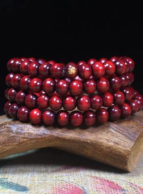 2026檀木佛珠 佛珠手链 时尚饰品 个性赠品 仿檀木 佛珠108 佛珠