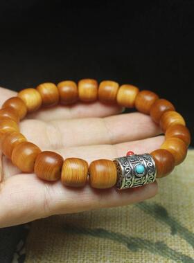 2026柏木高油老型珠10mm手串手饰男女文玩简约佛珠柏木手链念珠