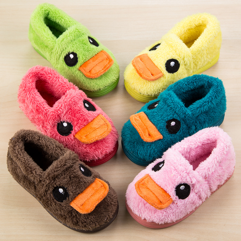 Chaussons enfants en suède pour hiver - semelle caoutchouc - Ref 1006128 Image 4