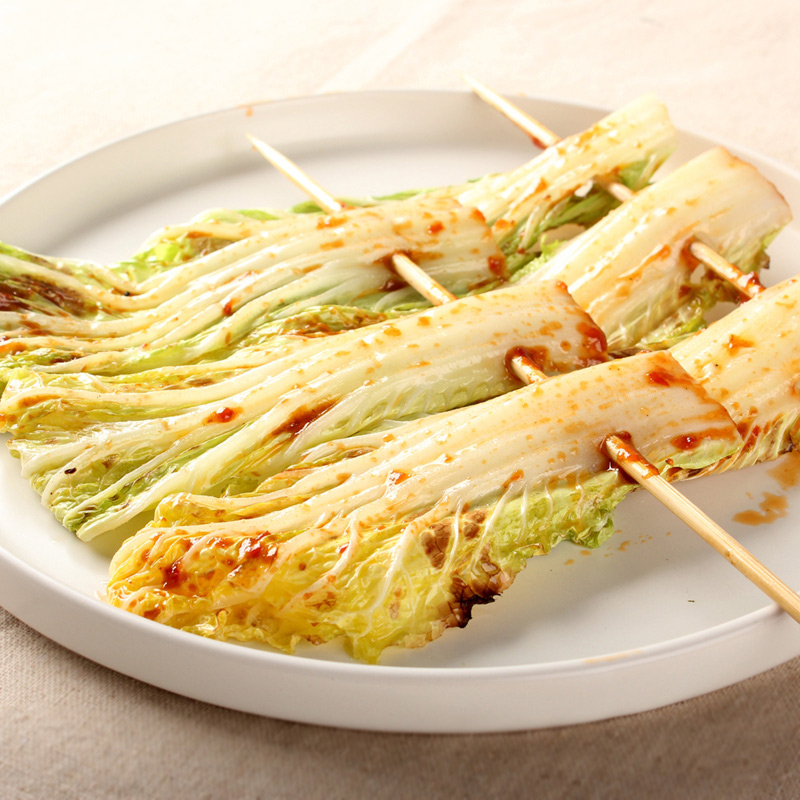 【娃娃菜烤串】杨记烧烤户外半成品烧烤食材bbq新鲜蔬菜串素串5串