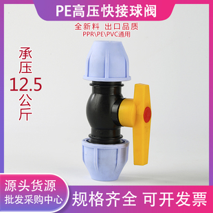 ppr管通用高压快接球阀20 4分6分1寸免热熔水管阀门快装